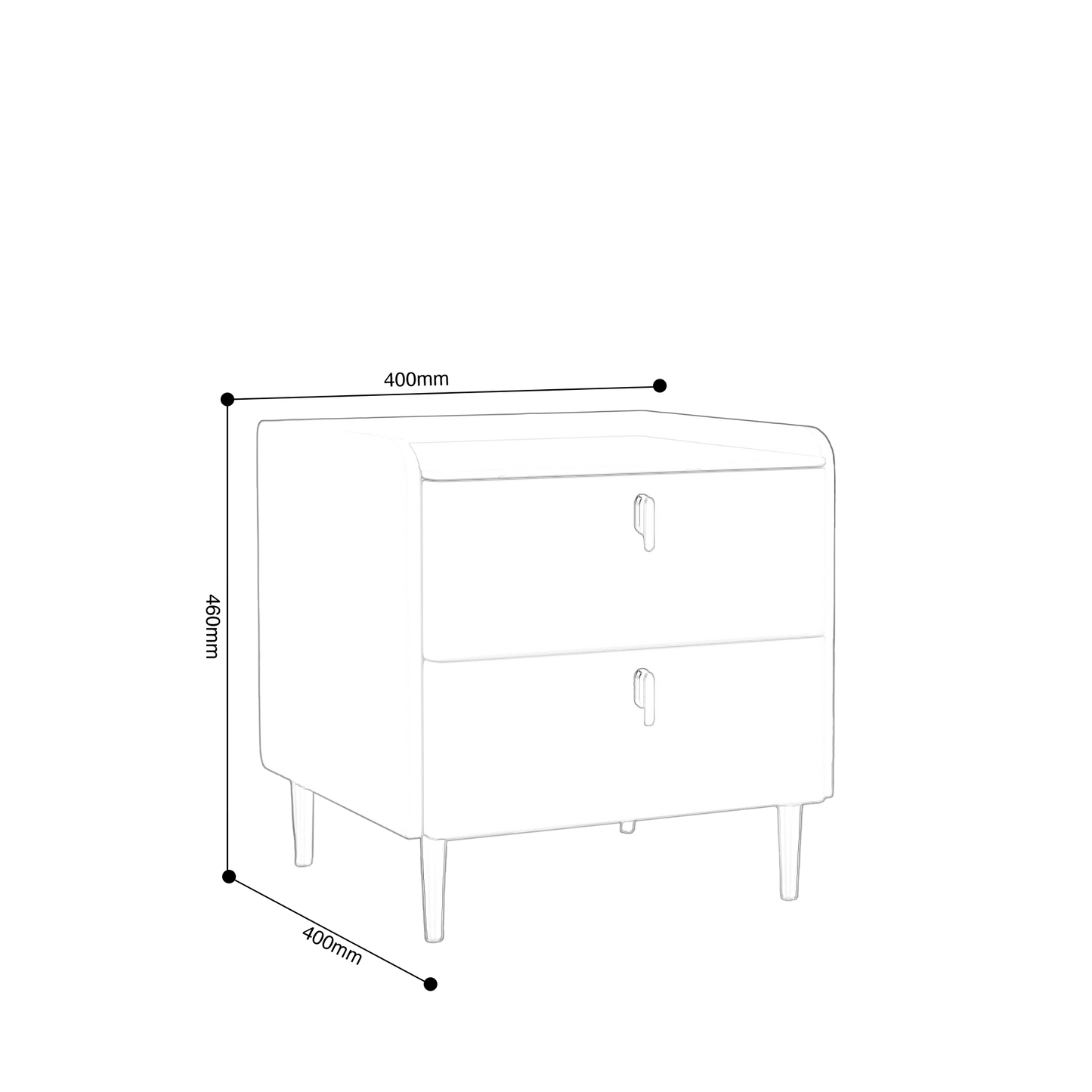 Nindot Bedside Table