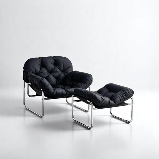 Eclipse Curve Armchair & Ottoman Set