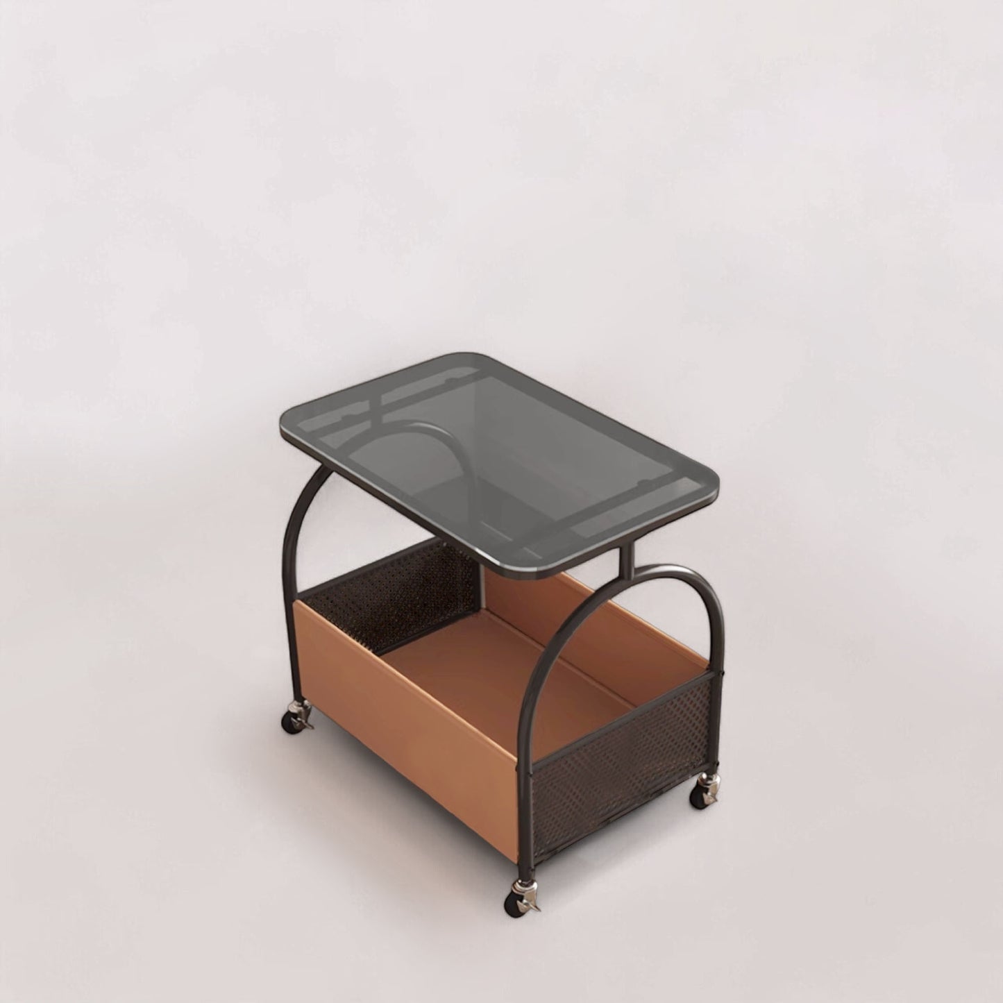 Nova Glass Trolley Side Table