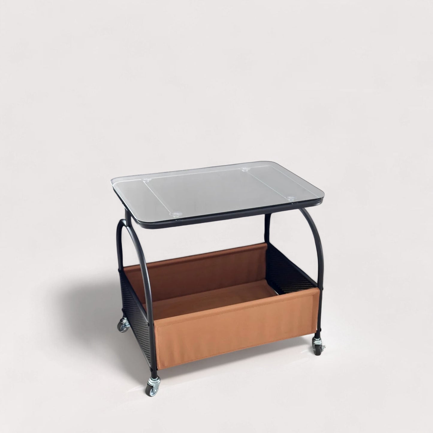 Nova Glass Trolley Side Table