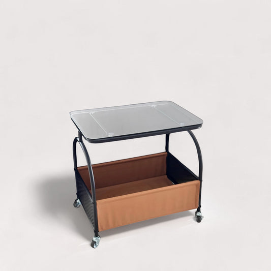 Nova Glass Trolley Side Table