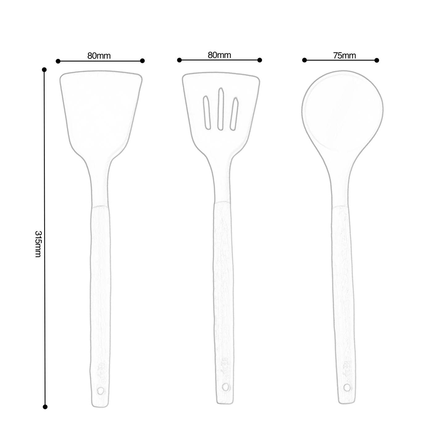 Geal 3-piece kitchen utensil set