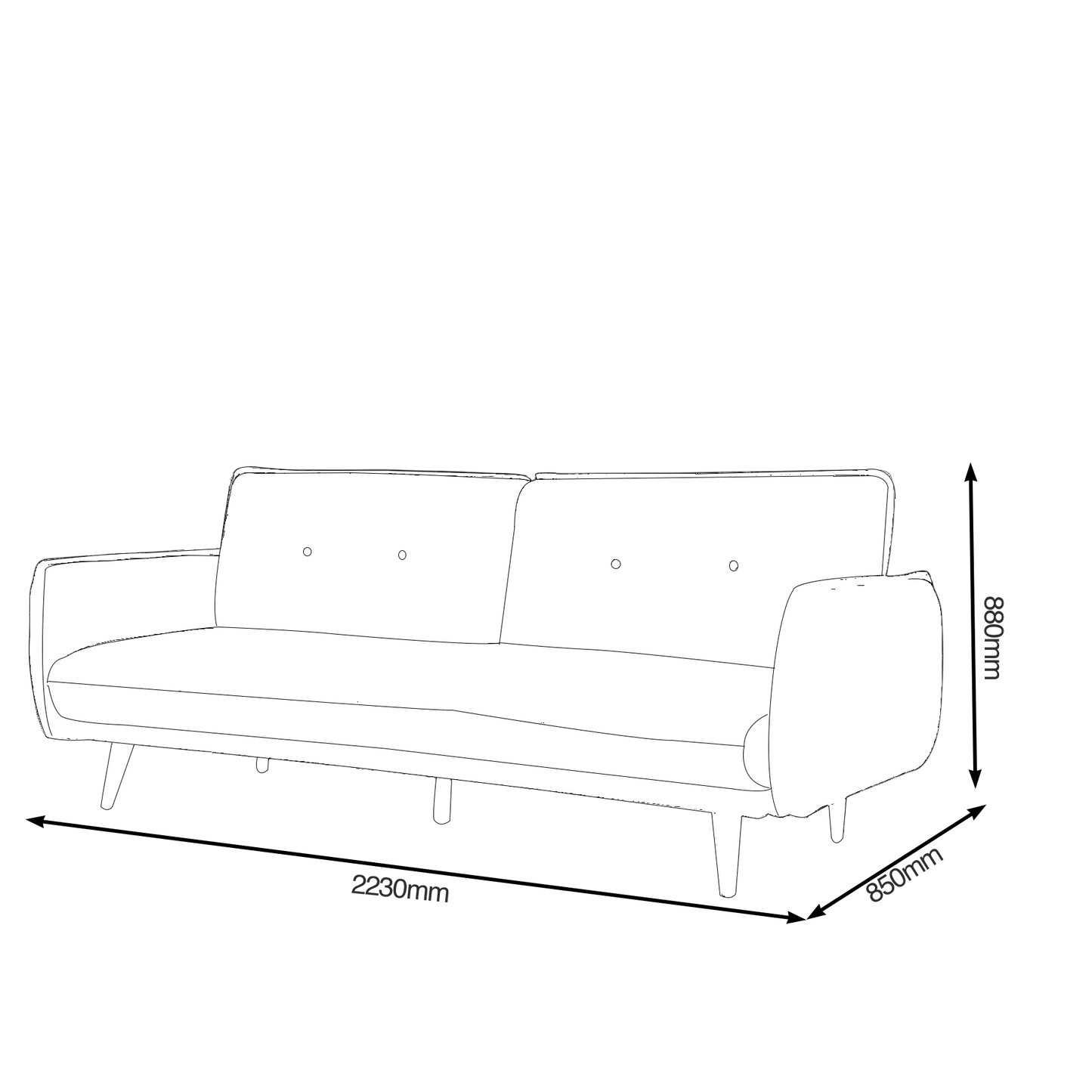 Oslo Flip-Back Sofa Bed