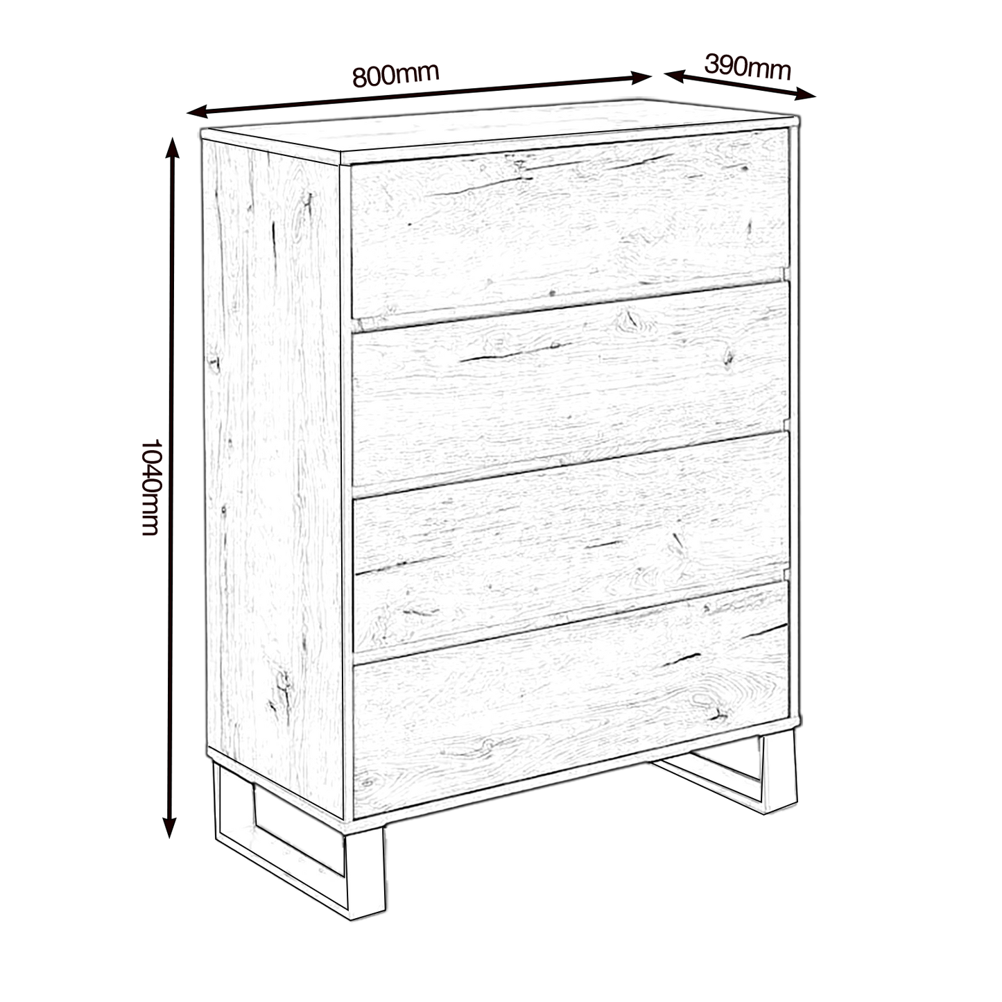 Arlo 4-Drawer Tallboy