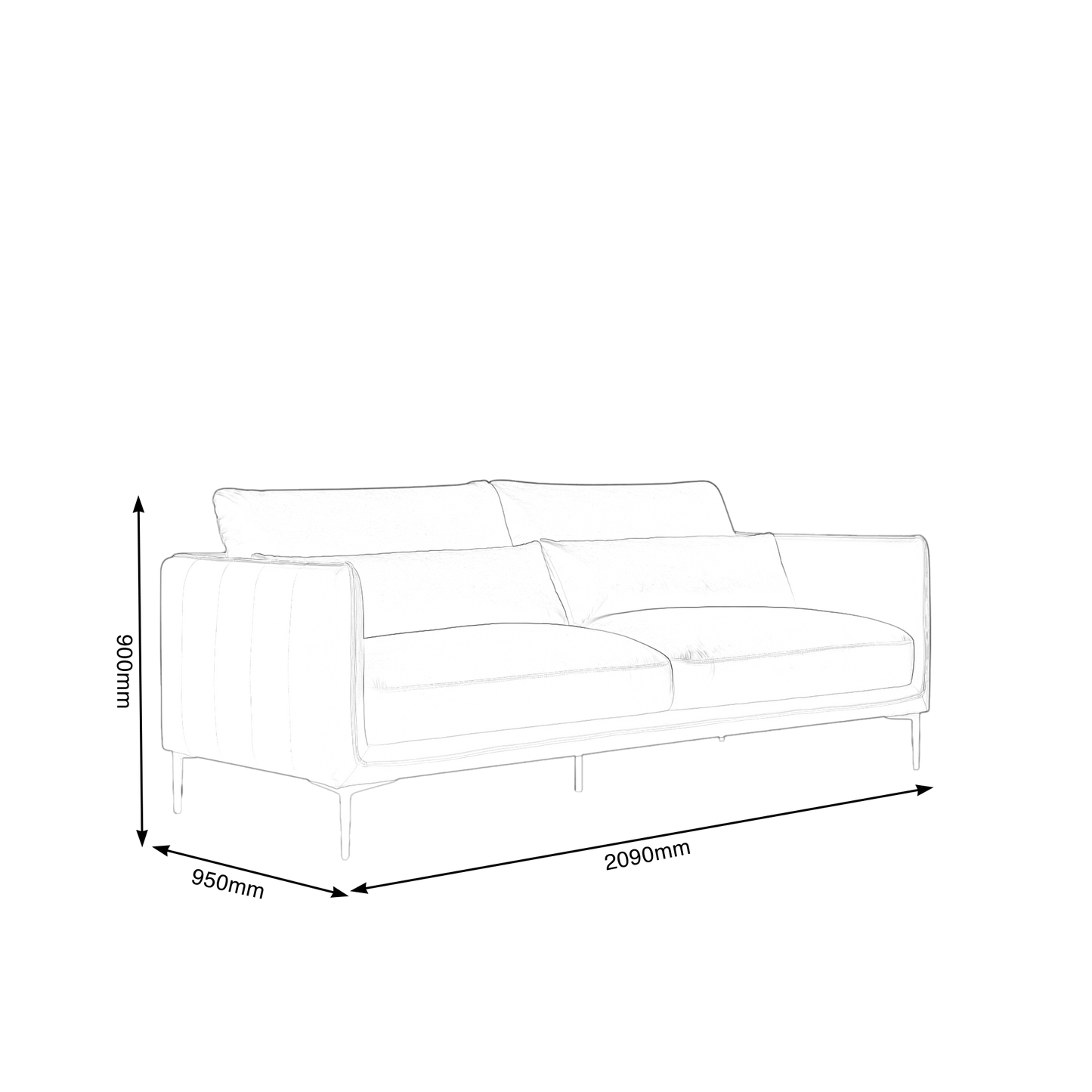 Nova Luxe Fabric Sofa