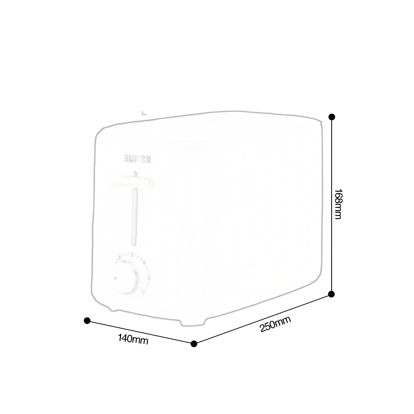 Zacht 2 Slide Toaster