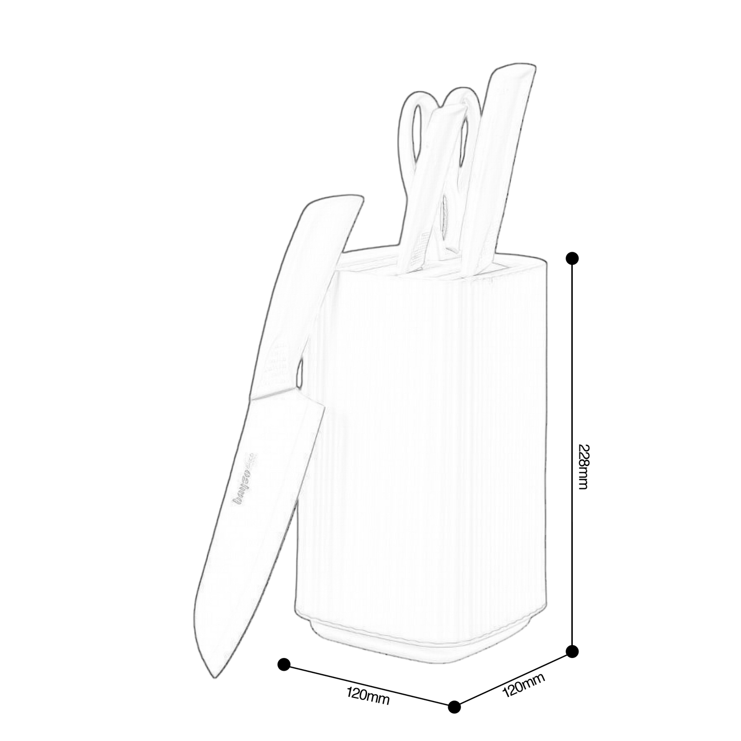 Dik 7 Pieces Knife Block Set