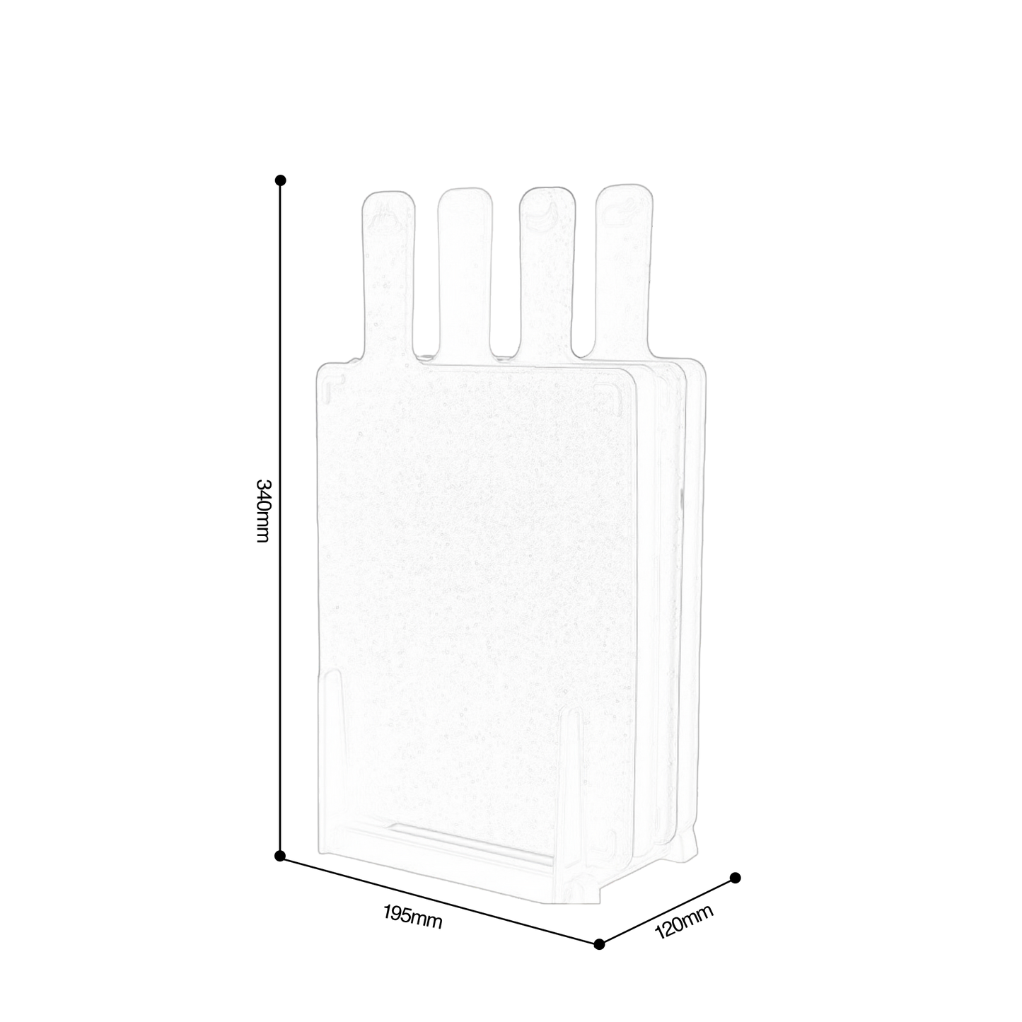 Sauki 4 Pieces Chopping Board Set