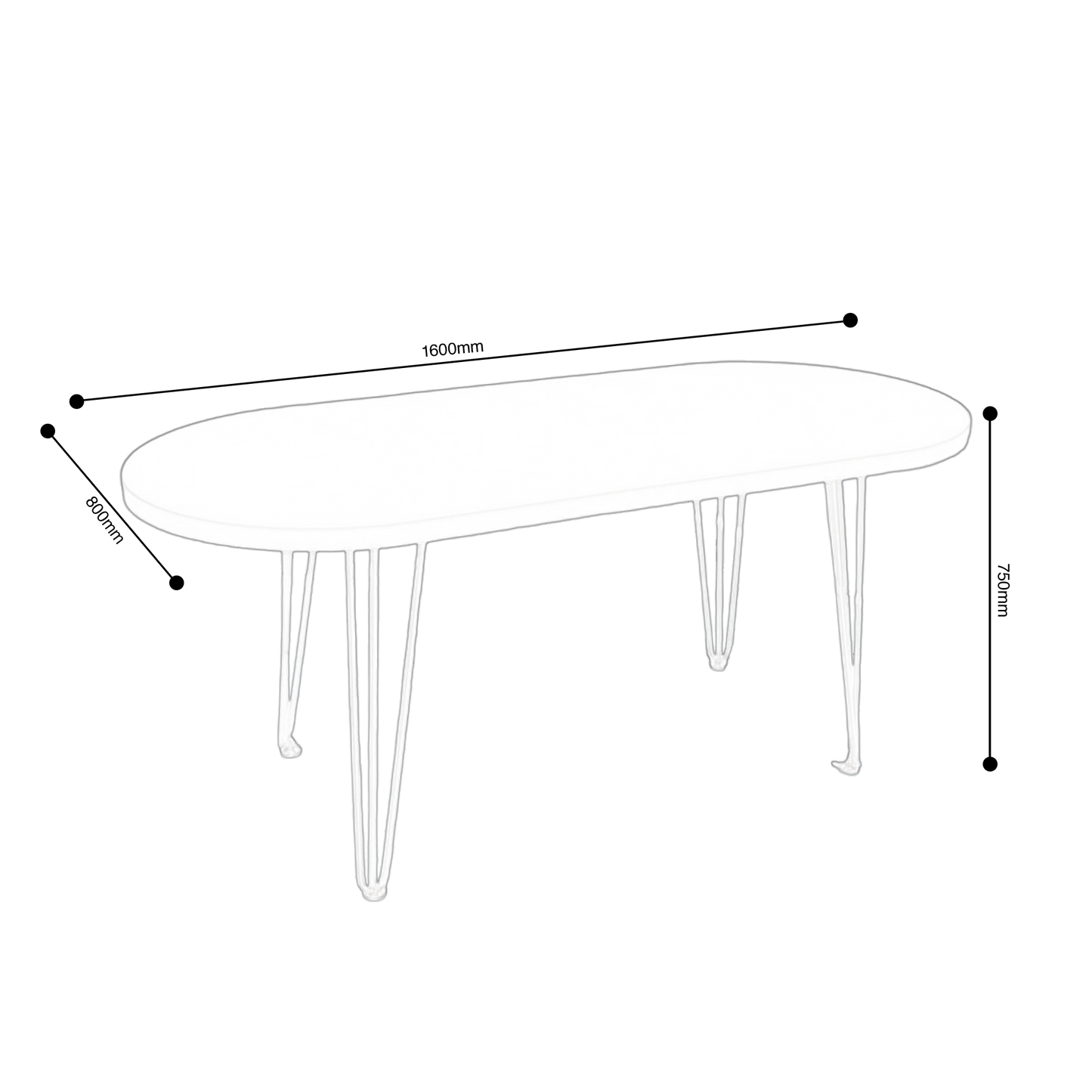 Derzi 1.6m Dining Table