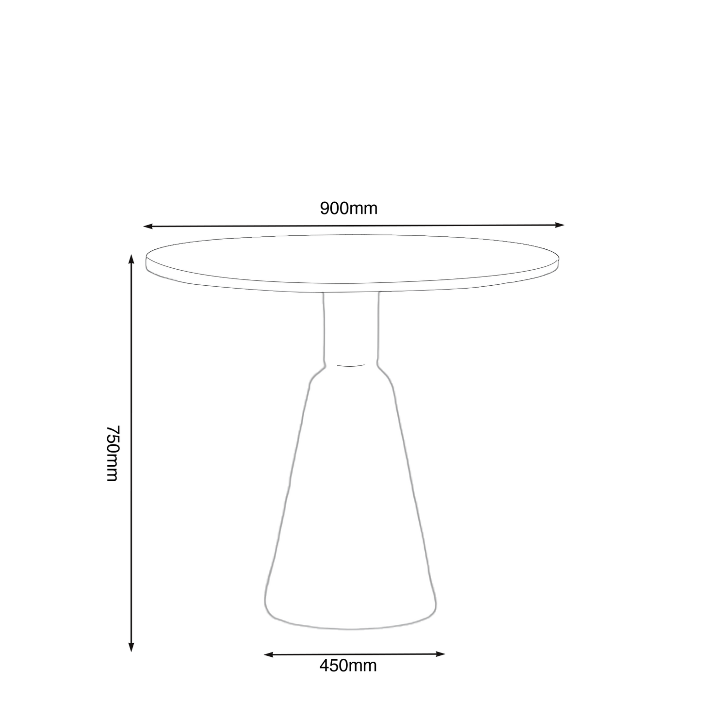 Pure Harmony Round Dining Table 90cm