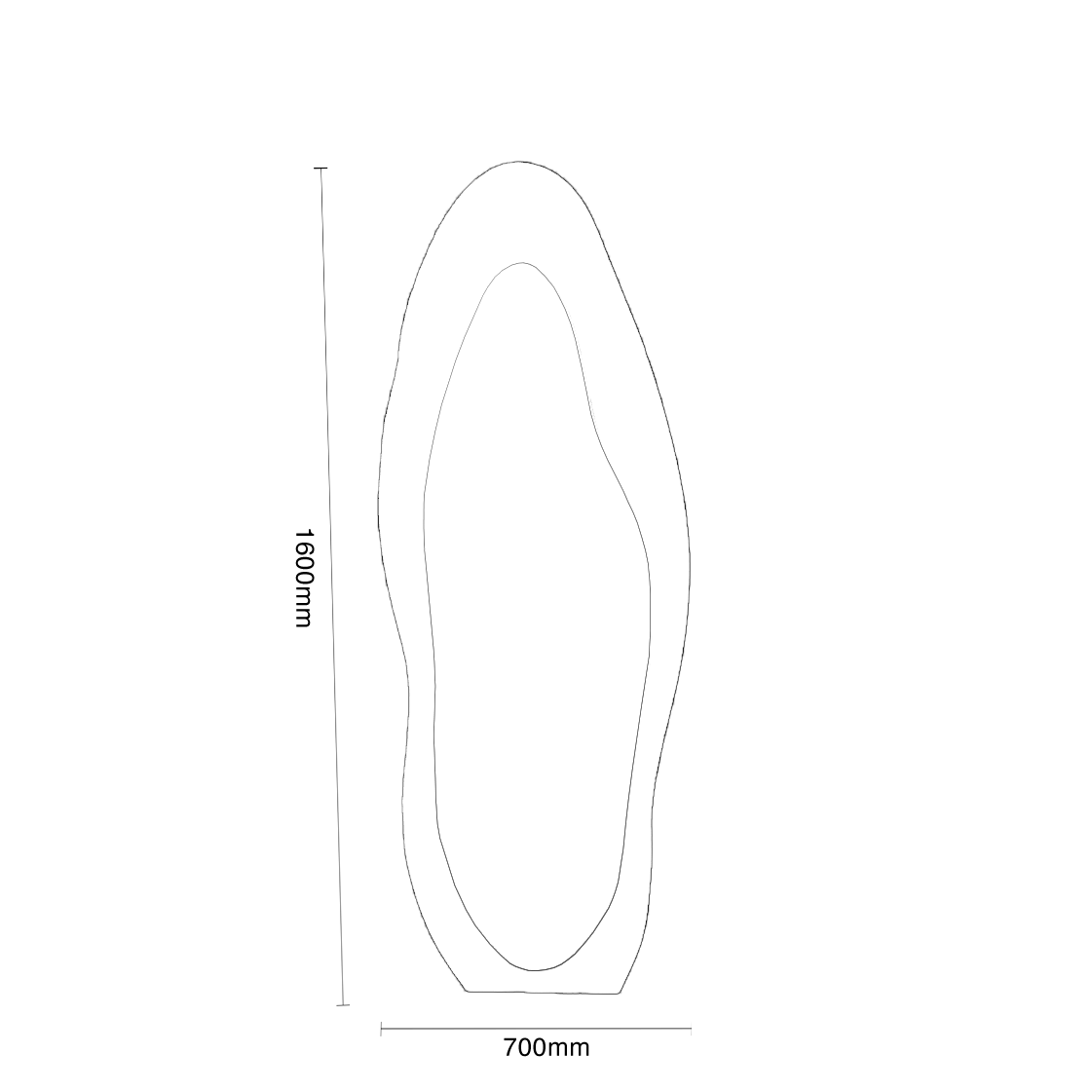 AuraFlow Floor Mirror