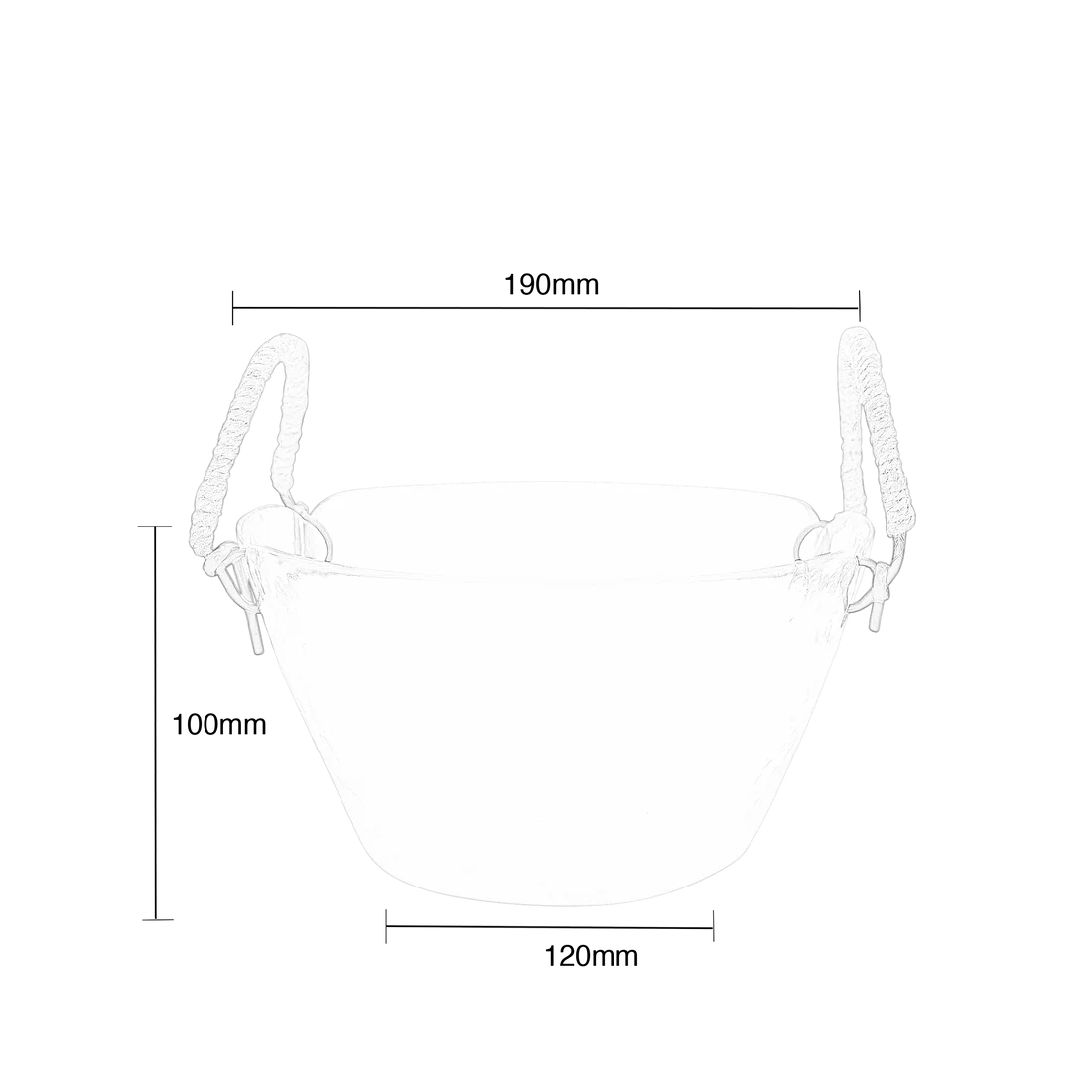 Ruban Glass Salad Bowl