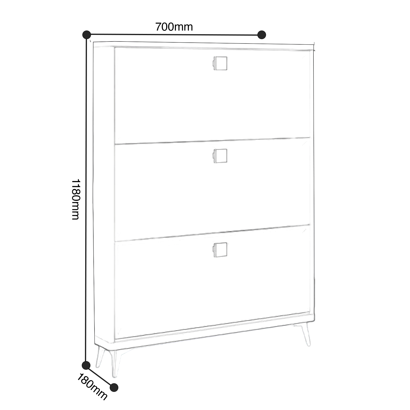 Yar Narrow Shoe Cabinet
